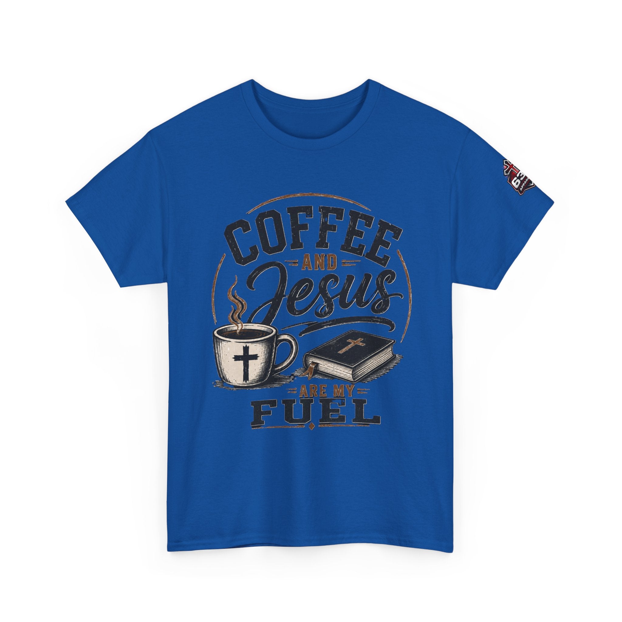 Coffee and Jesus Are My Fuel T-Shirt — Faith & Coffee Graphic Tee