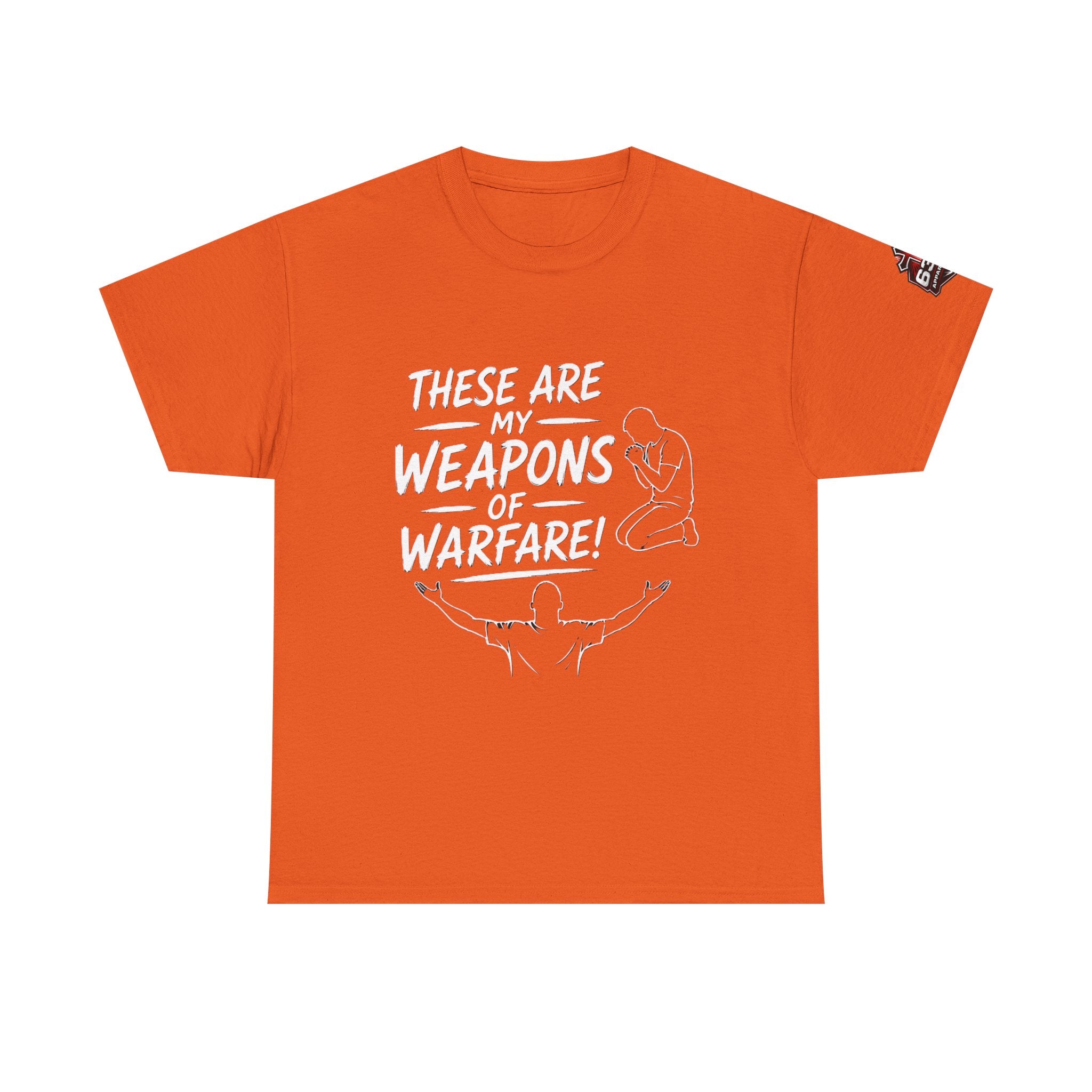 Worship & Prayer Tee — "These Are My Weapons of Warfare" Christian T-Shirt