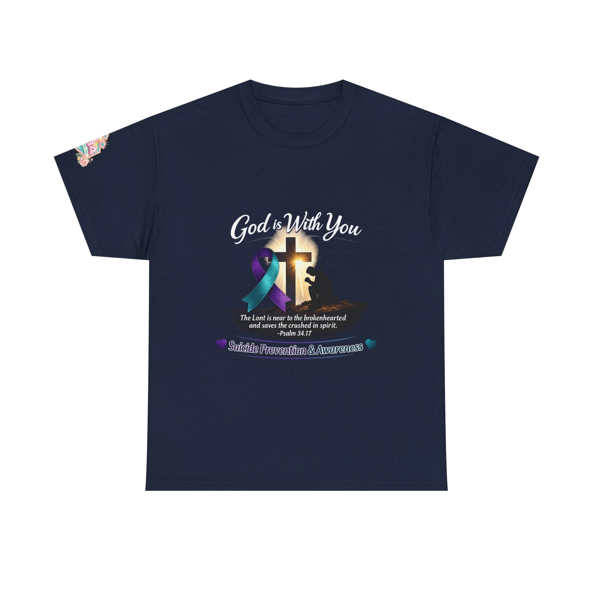 Suicide Prevention Awareness Tee — "God Is With You" Support Shirt