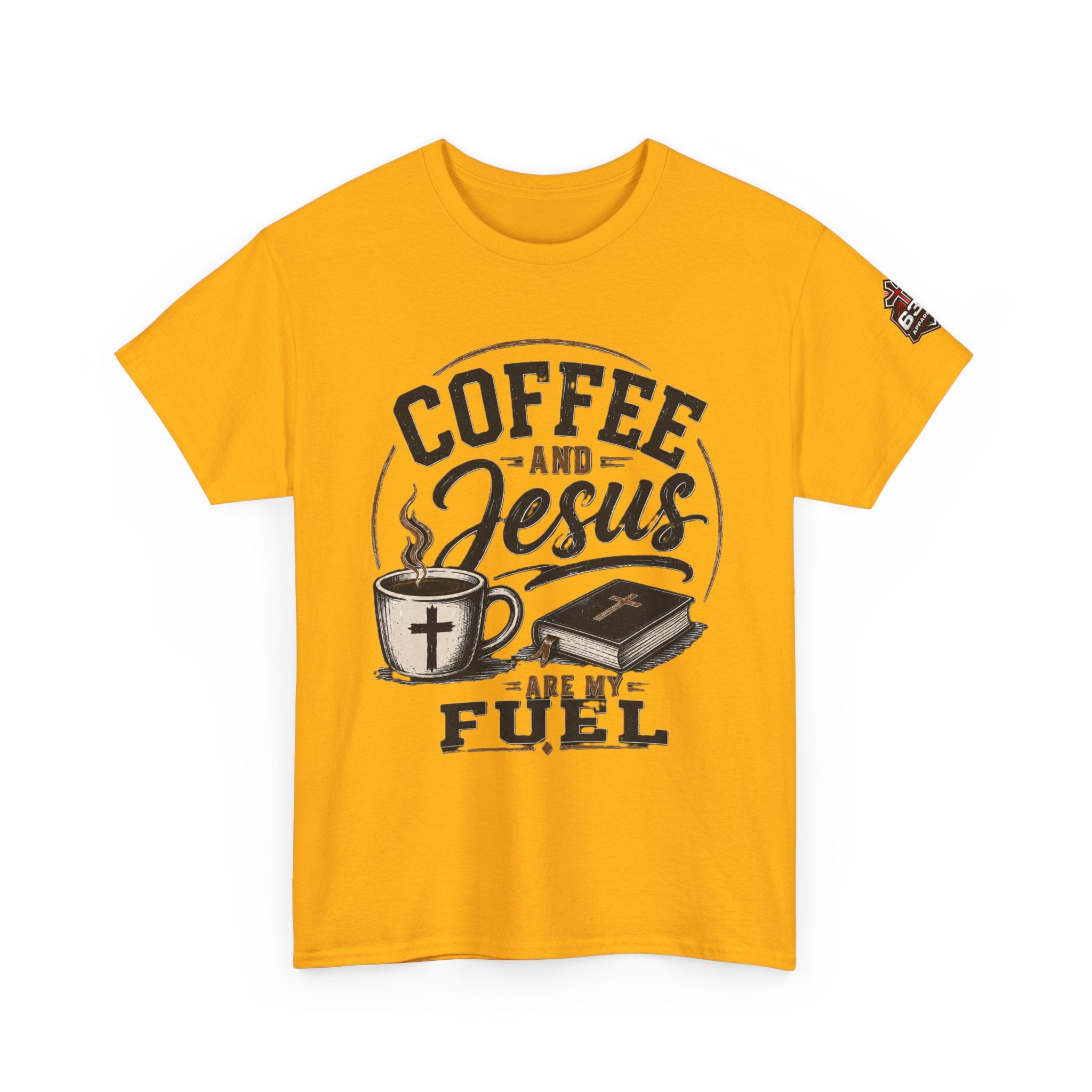 Coffee and Jesus Are My Fuel T-Shirt — Faith & Coffee Graphic Tee