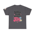 Girl Who Loves Jesus Floral Tee — Bright Colorful Christian Faith Shirt