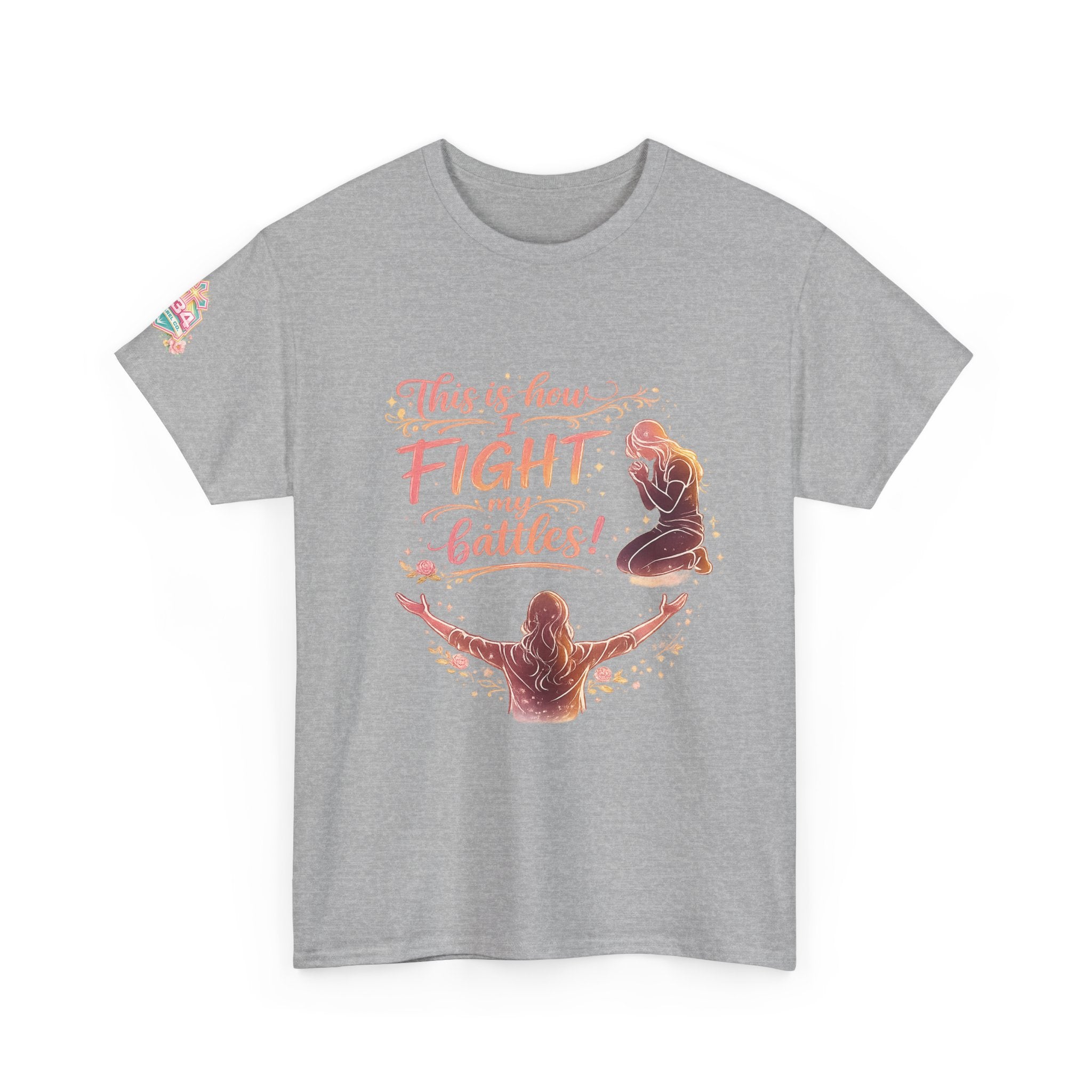 Women's Prayer & Worship Tee — "This Is How I Fight My Battles" Christian T-Shirt