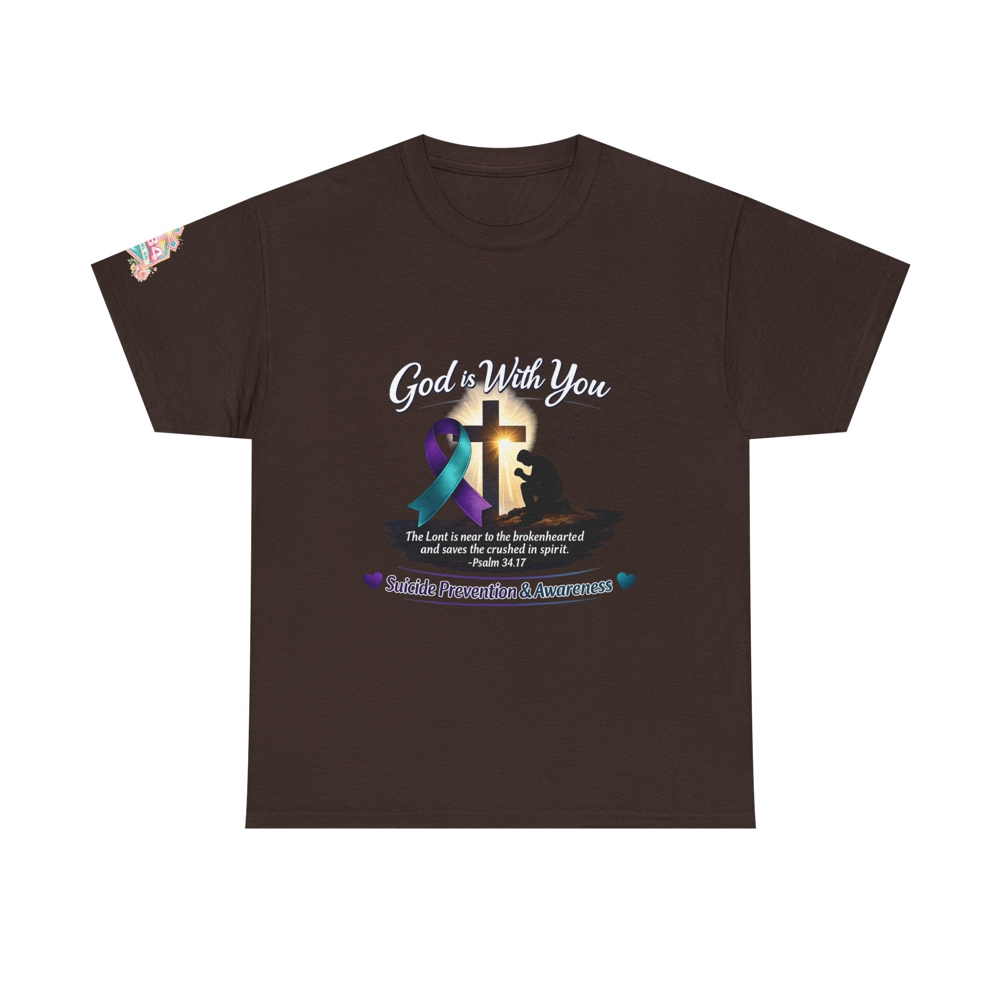 Suicide Prevention Awareness Tee — "God Is With You" Support Shirt
