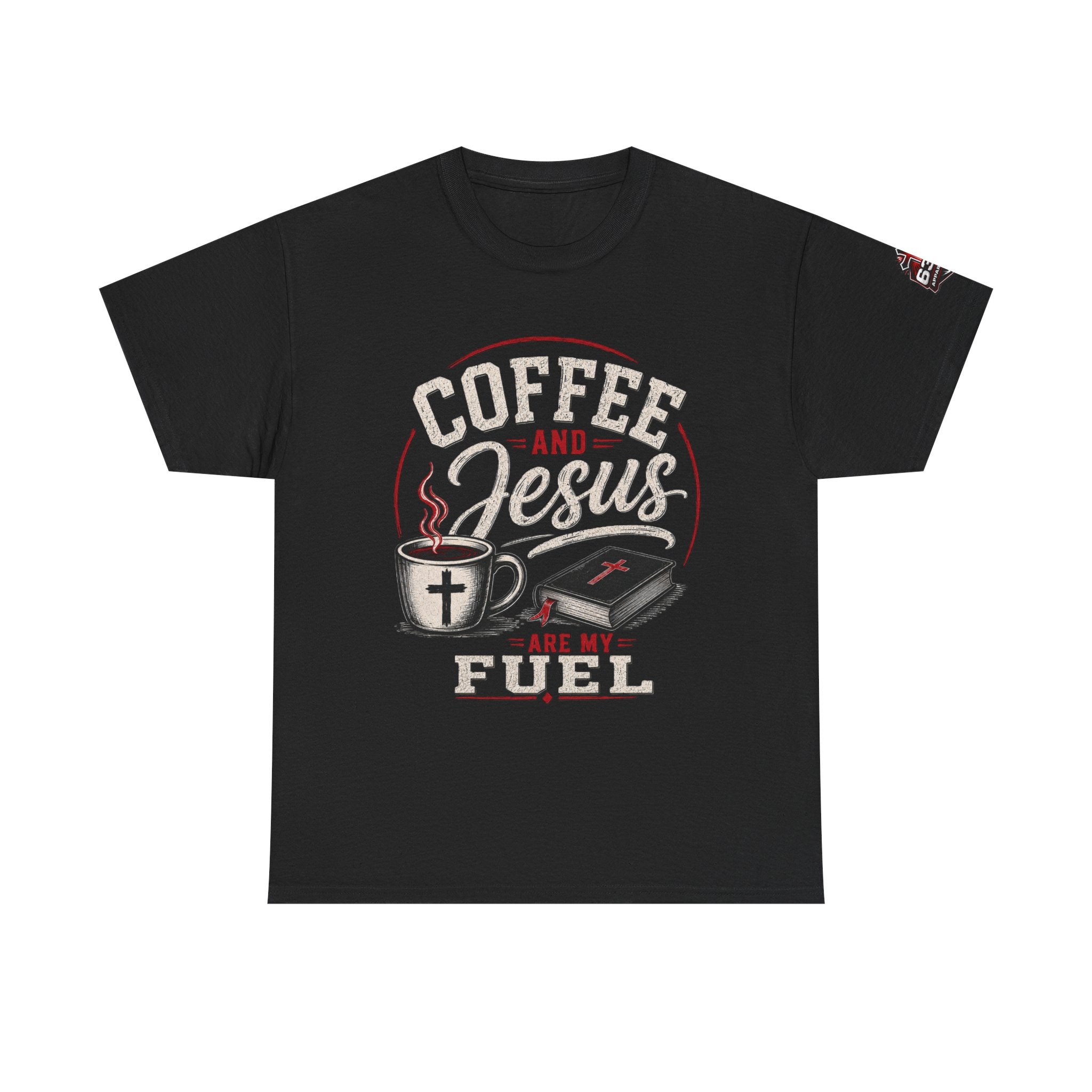 Coffee and Jesus Are My Fuel T-Shirt — Faith & Coffee Graphic Tee