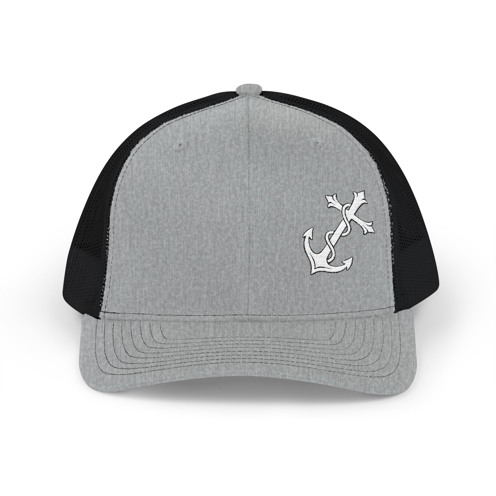 Christian Anchor Cross Snapback Trucker Cap – "Jesus is Our Anchor"