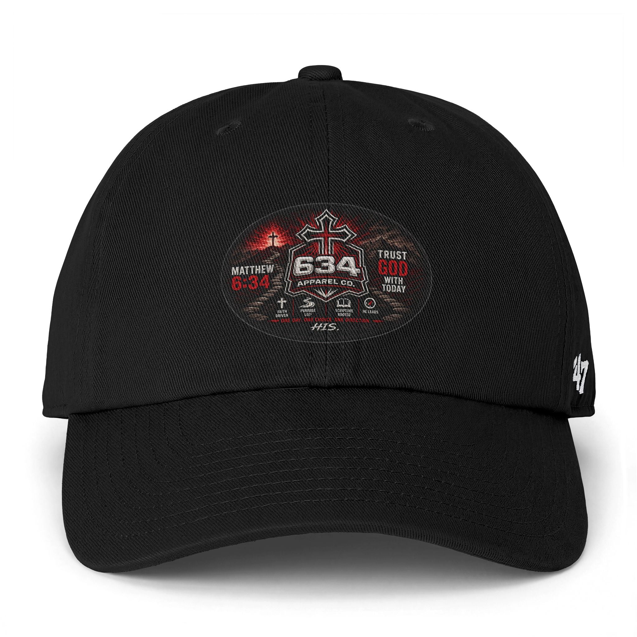 Trust God with Today— 634 Apparel Matthew 6:34 Cap