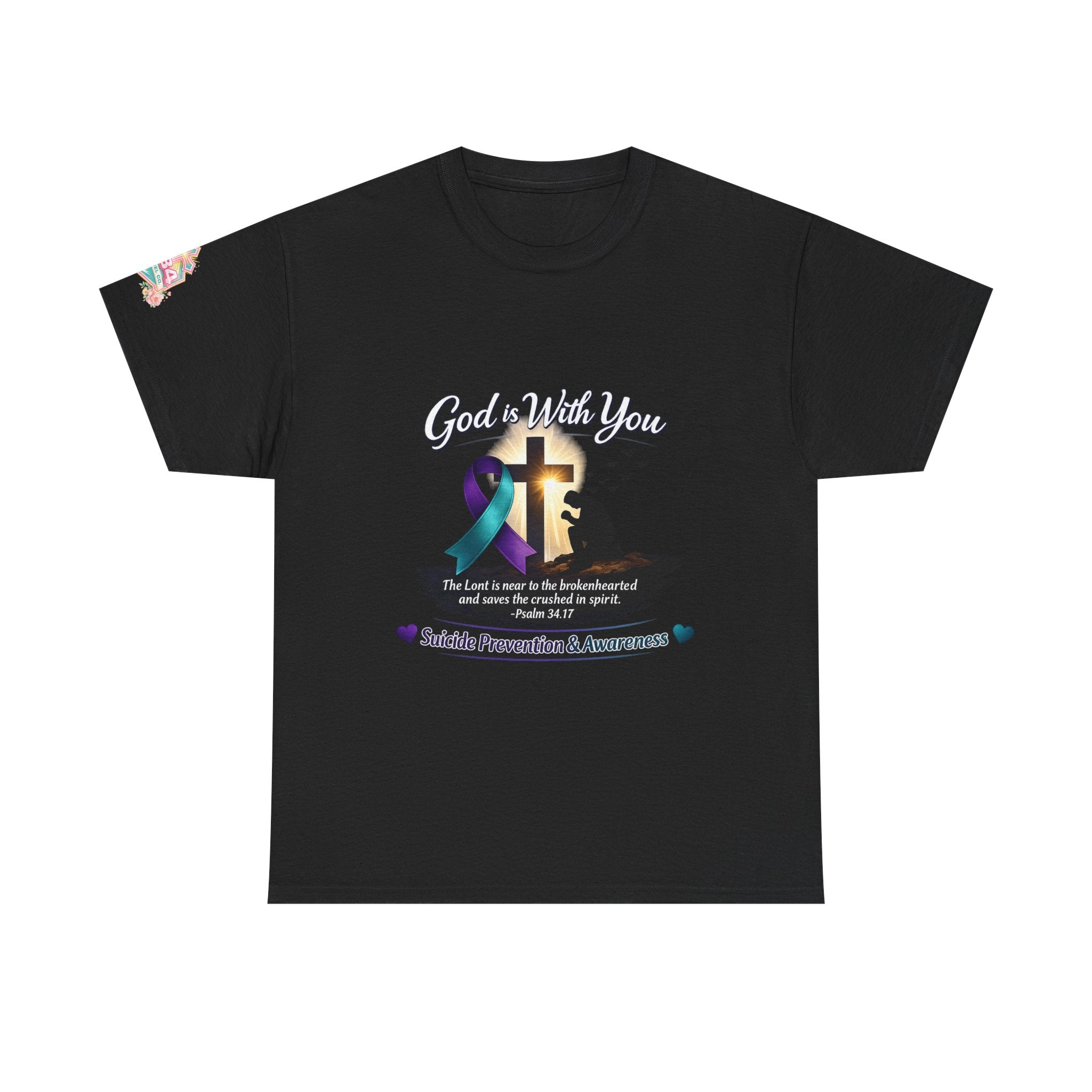 Suicide Prevention Awareness Tee — "God Is With You" Support Shirt