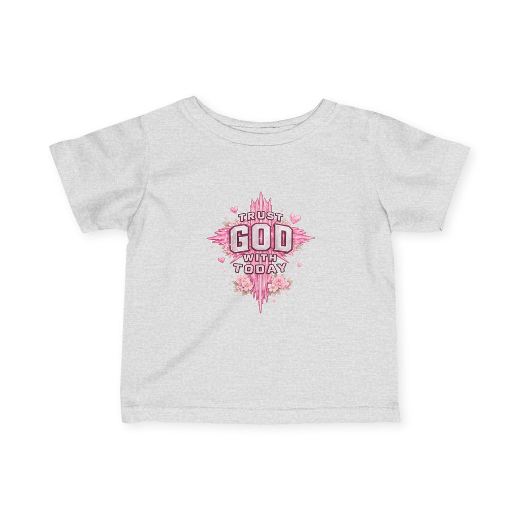 Infant Tee — Pink Cross "Trust God for Today"