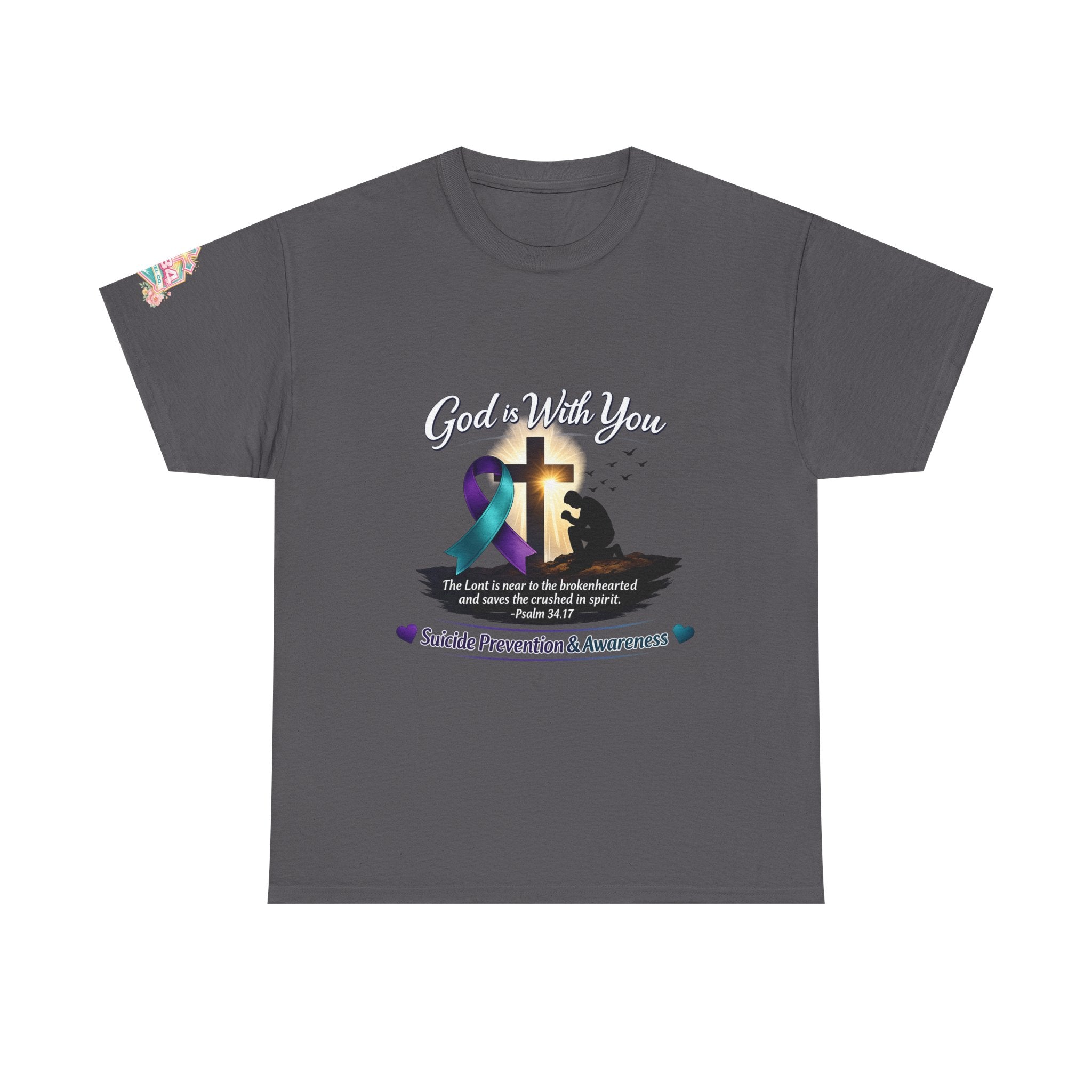 Suicide Prevention Awareness Tee — "God Is With You" Support Shirt