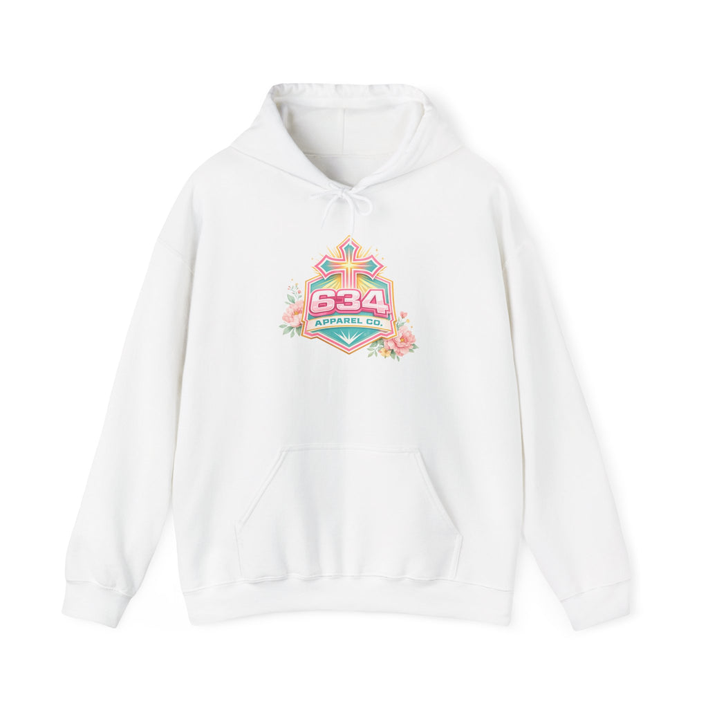 Floral Embrace Impossibilities Hooded Sweatshirt — Inspirational 'Expect to See Miracles' Quote