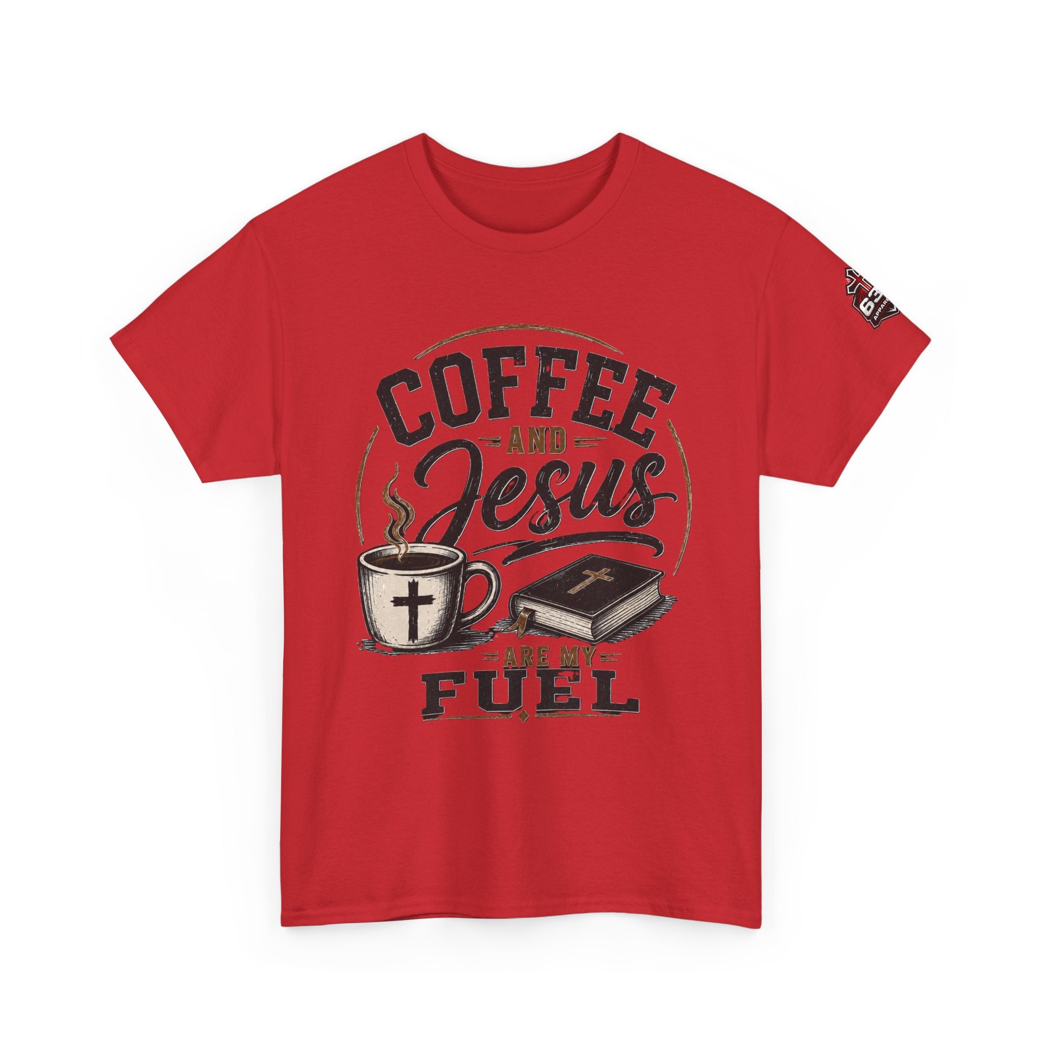 Coffee and Jesus Are My Fuel T-Shirt — Faith & Coffee Graphic Tee