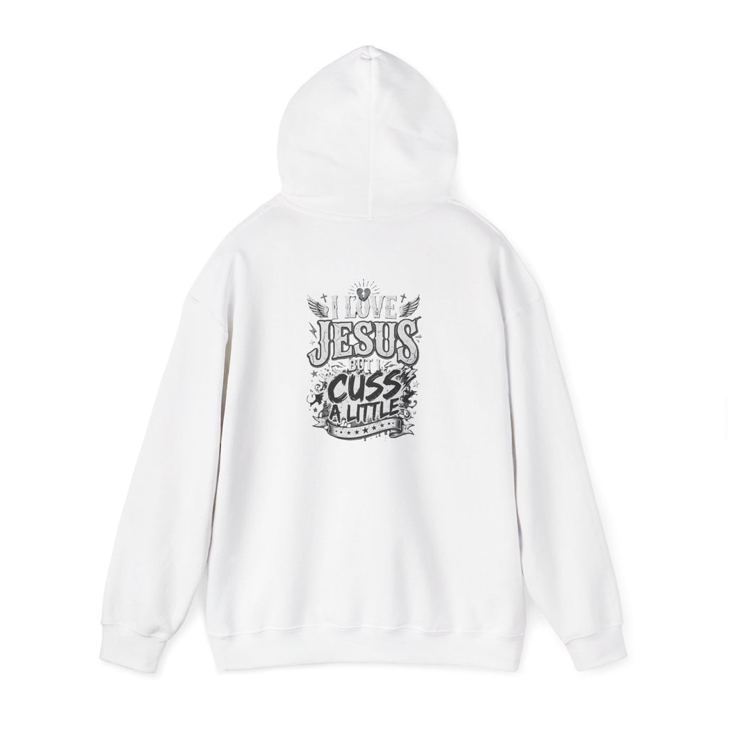I Cuss a Little Christian Hoodie — Cheeky Faith Saying