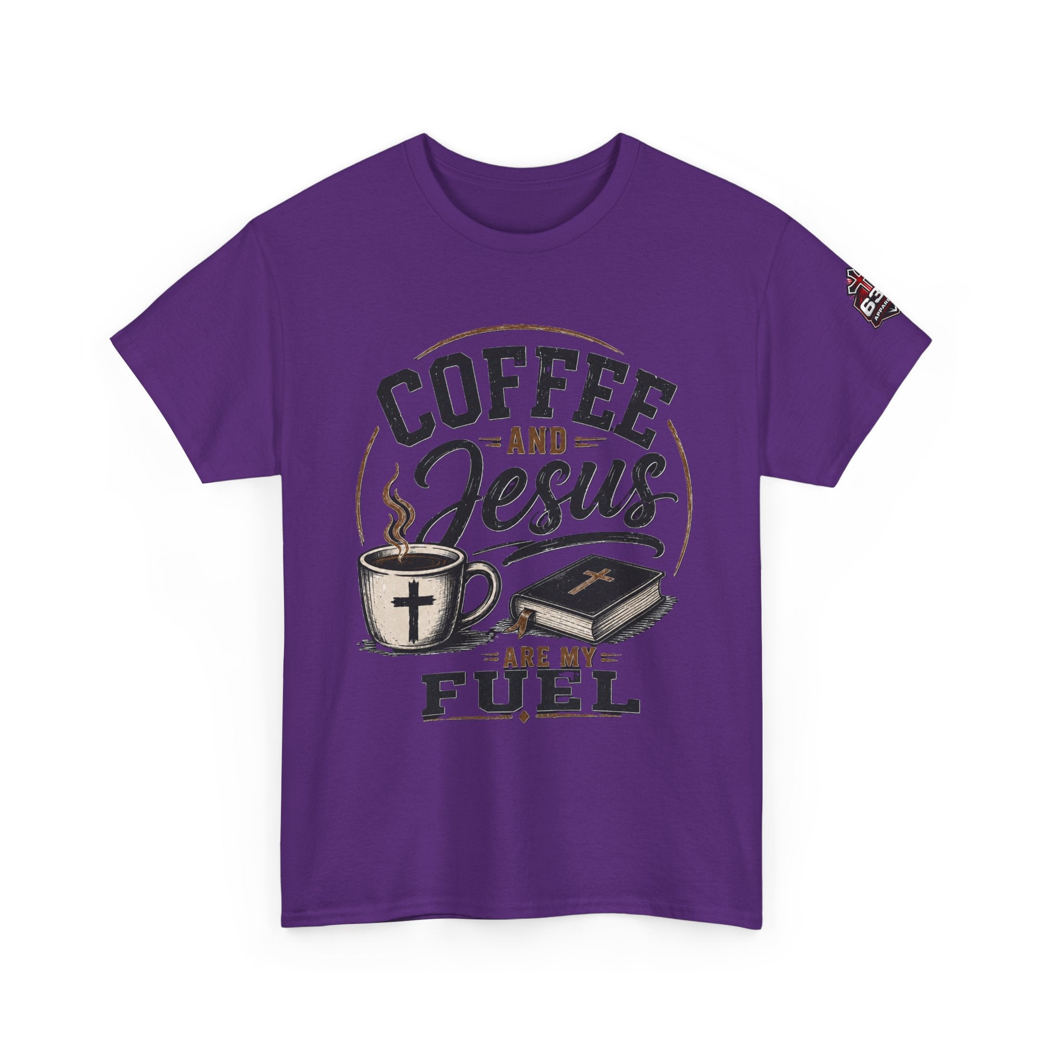 Coffee and Jesus Are My Fuel T-Shirt — Faith & Coffee Graphic Tee