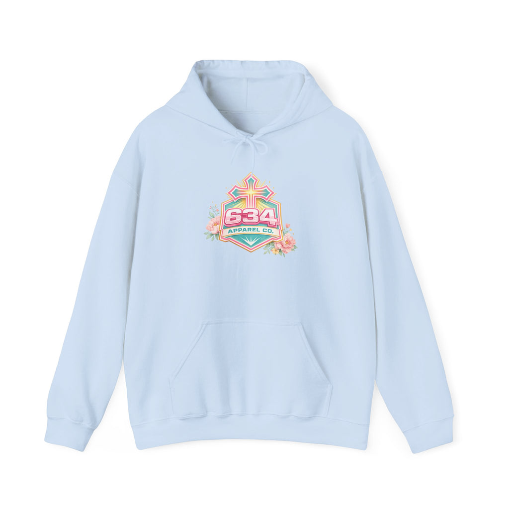 Floral Christian Hoodie — "My Worship Is Loud Because My Wounds Were Deep"