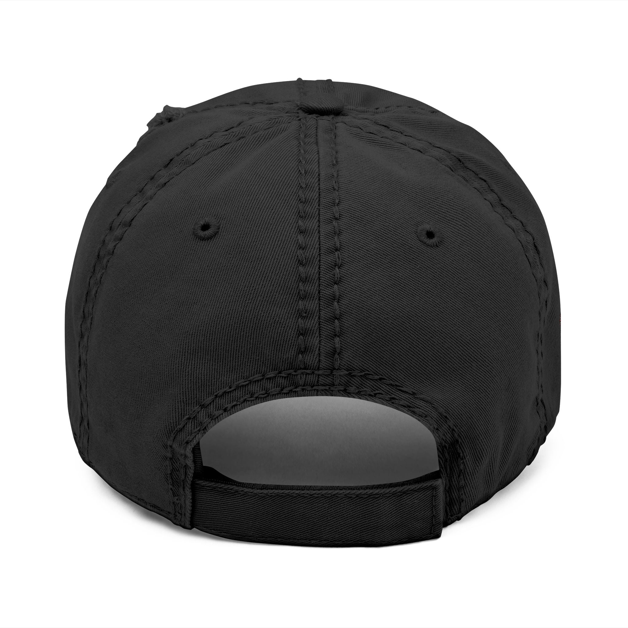 Distressed Dad Hat — “But; Christ” Our Stories Continue!  Embroidered Cap (Romans 5:8, Trust God)