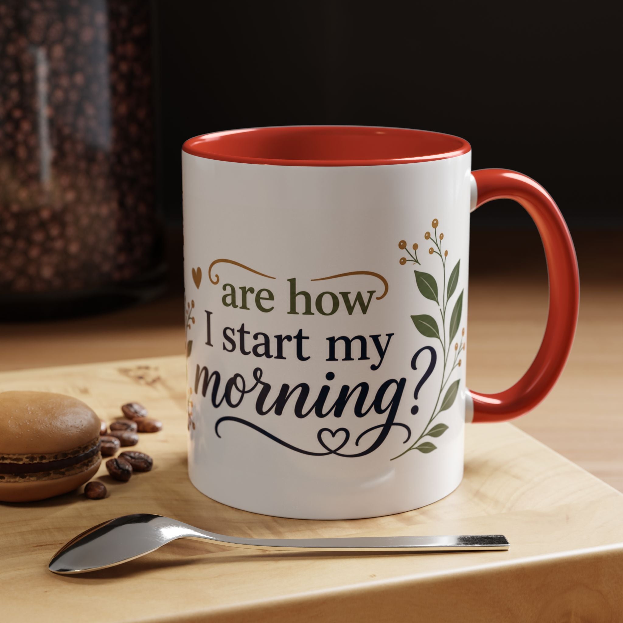 Coffee & Jesus Morning Mug — “Coffee and Jesus are how i start my morning” Accent Coffee Mug (11/15 oz)