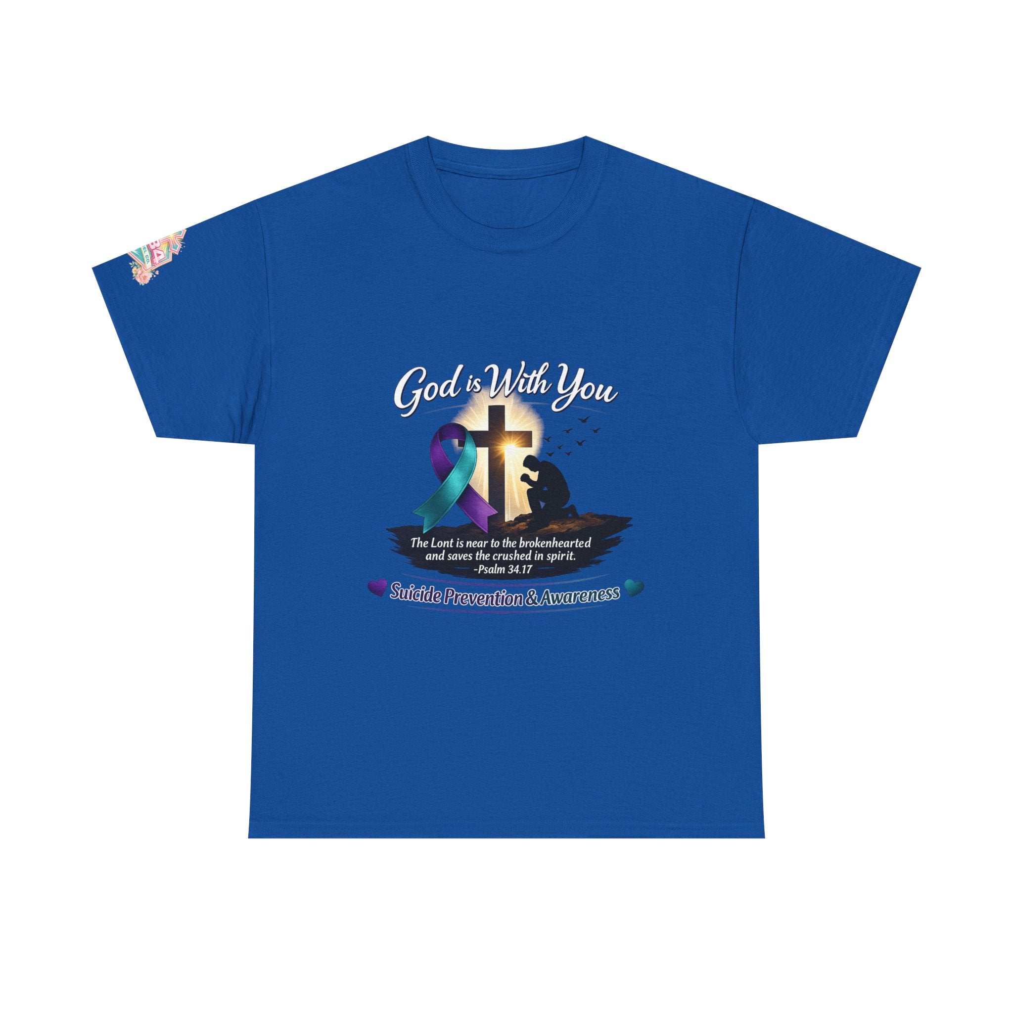 Suicide Prevention Awareness Tee — "God Is With You" Support Shirt