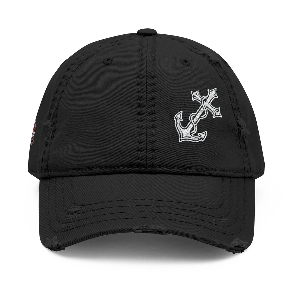 Christian Anchor Cross Embroidered Dad Hat