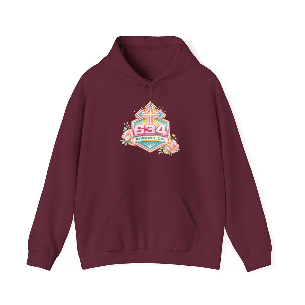 Floral Embrace Impossibilities Hooded Sweatshirt — Inspirational 'Expect to See Miracles' Quote
