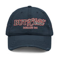 Distressed Dad Hat — “But; Christ” Our Stories Continue!  Embroidered Cap (Romans 5:8, Trust God)