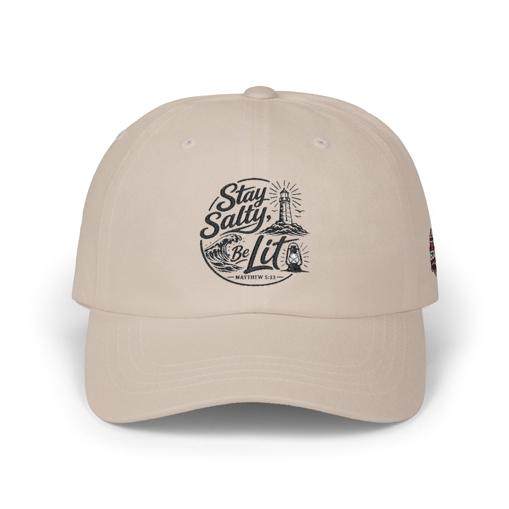 Classic Dad Cap — "Stay Salty Be Lit" Matthew 5:13-16 Embroidered Hat